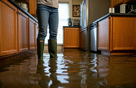 flooded kitchen